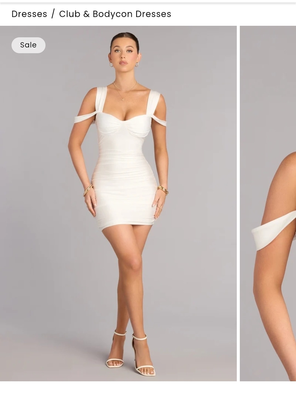 Windsor White Off-Shoulder Bodycon Mini Dress